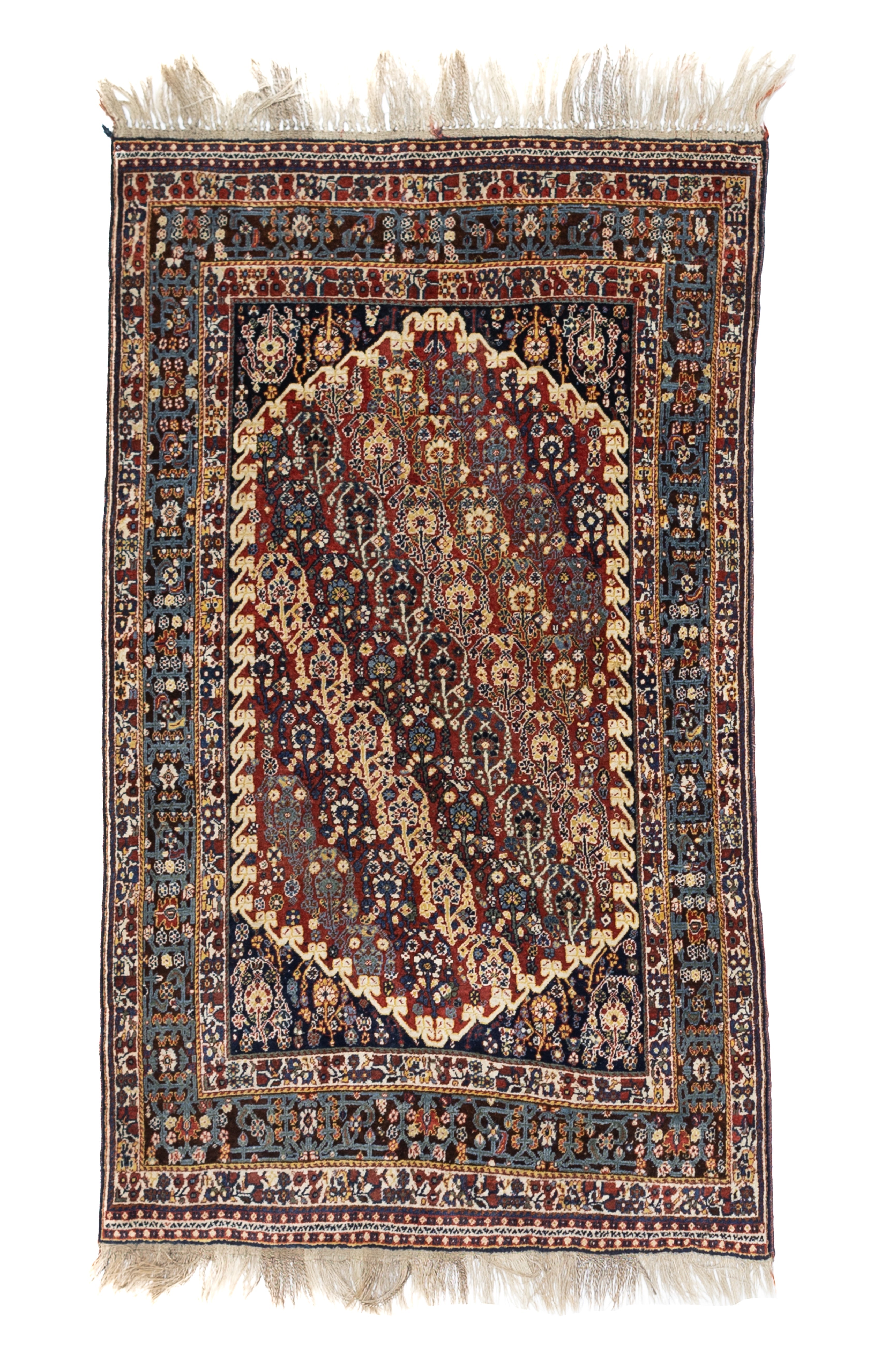 Antique  Qashqai Rug 4' 8" x 7' 11"
