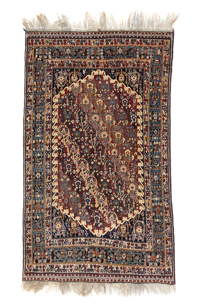 Antique  Qashqai Rug 4' 8