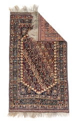 Antique  Qashqai Rug 4' 8" x 7' 11"