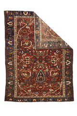 Fine Antique  Bakhtiari Rug 4'9" x 6' 4"