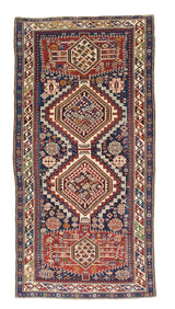 Antique Caucasian Kuba Rug 3' 8'' x 7' 1''