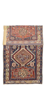 Antique Caucasian Kuba Rug 3' 8'' x 7' 1''