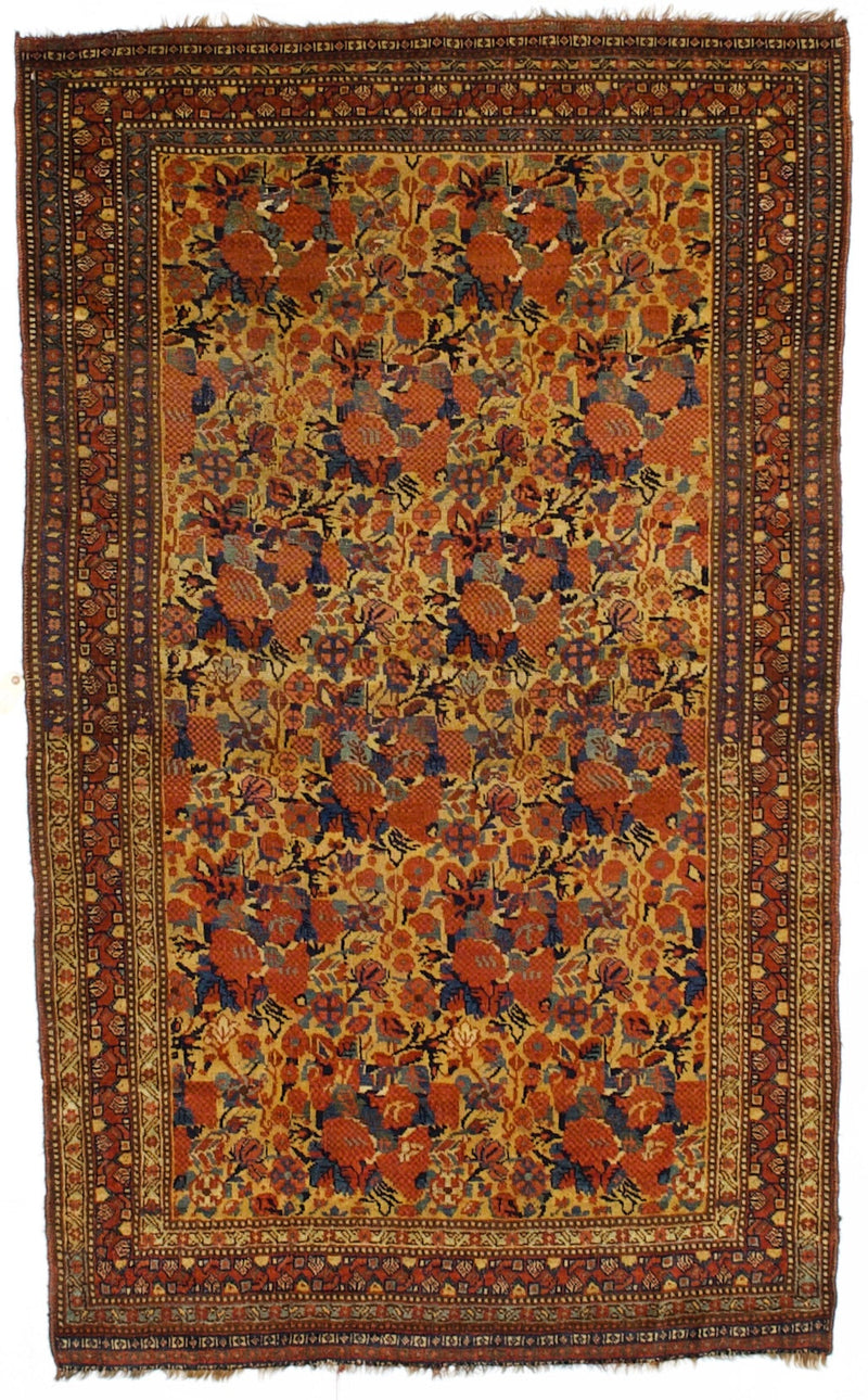 Antique  Tribal Khamseh Rug 4'4
