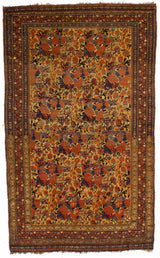 Antique  Tribal Khamseh Rug 4'4" x 7' 0"