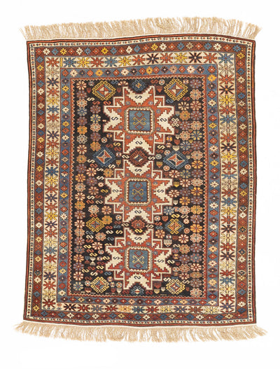 Antique Caucasian Lezgi Rug 3'10