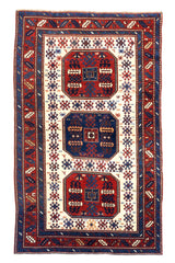 Antique Caucasian Chajli Kazak Rug 4'10" x 7' 10"