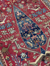 Antique  Karabagh Rug 4' 7" x 5' 10"