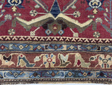 Antique  Karabagh Rug 4' 7" x 5' 10"