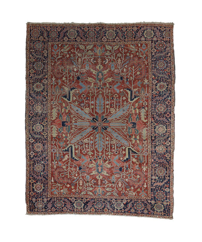 Antique  Heriz Serapi Rug 8'11