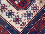 Antique Caucasian Chajli Kazak Rug 4'10" x 7' 10"