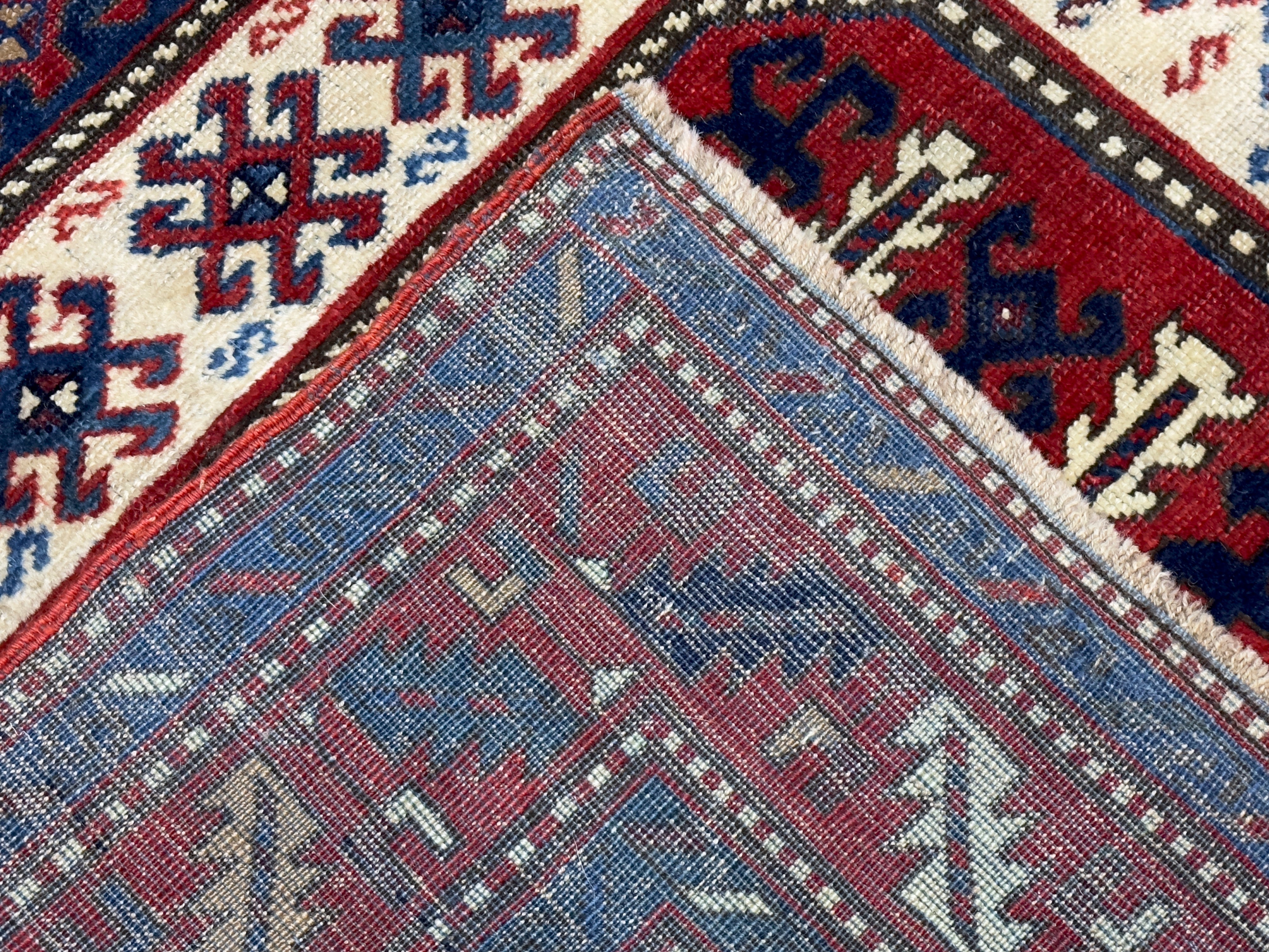 Antique Caucasian Chajli Kazak Rug 4'10" x 7' 10"