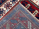 Antique Caucasian Chajli Kazak Rug 4'10" x 7' 10"