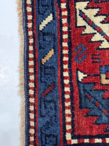 Antique Caucasian Chajli Kazak Rug 4'10" x 7' 10"