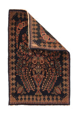Fine Antique Kashan Rug 1'9'' x 2'10''