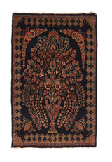 Fine Antique Kashan Rug 1'9'' x 2'10''