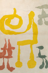 Fine Mid Century Genuine & Authentic French Wool Rug. Signed and designed by Jean Miro 4' 10'' x 6' 6''