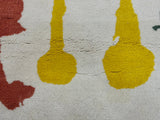 Fine Mid Century Genuine & Authentic French Wool Rug. Signed and designed by Jean Miro 4' 10'' x 6' 6''