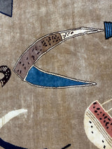 French Mid Century Artistic Wool Rug Design after Kandinsky 6' 7" x 9' 11"