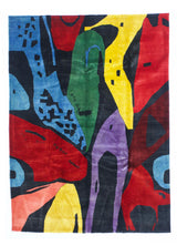 Mid Century French artistic Wool Rug 5'8" x 8' 0"