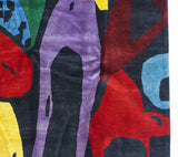 Mid Century French artistic Wool Rug 5'8" x 8' 0"