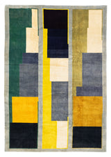 Mid Century French Artistic Wool Rug 6'10" x 9' 9"