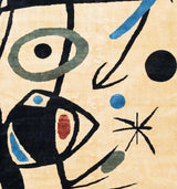 Fine French Mid Century Wool Rug Design after Miro 6'7" x 8' 2"