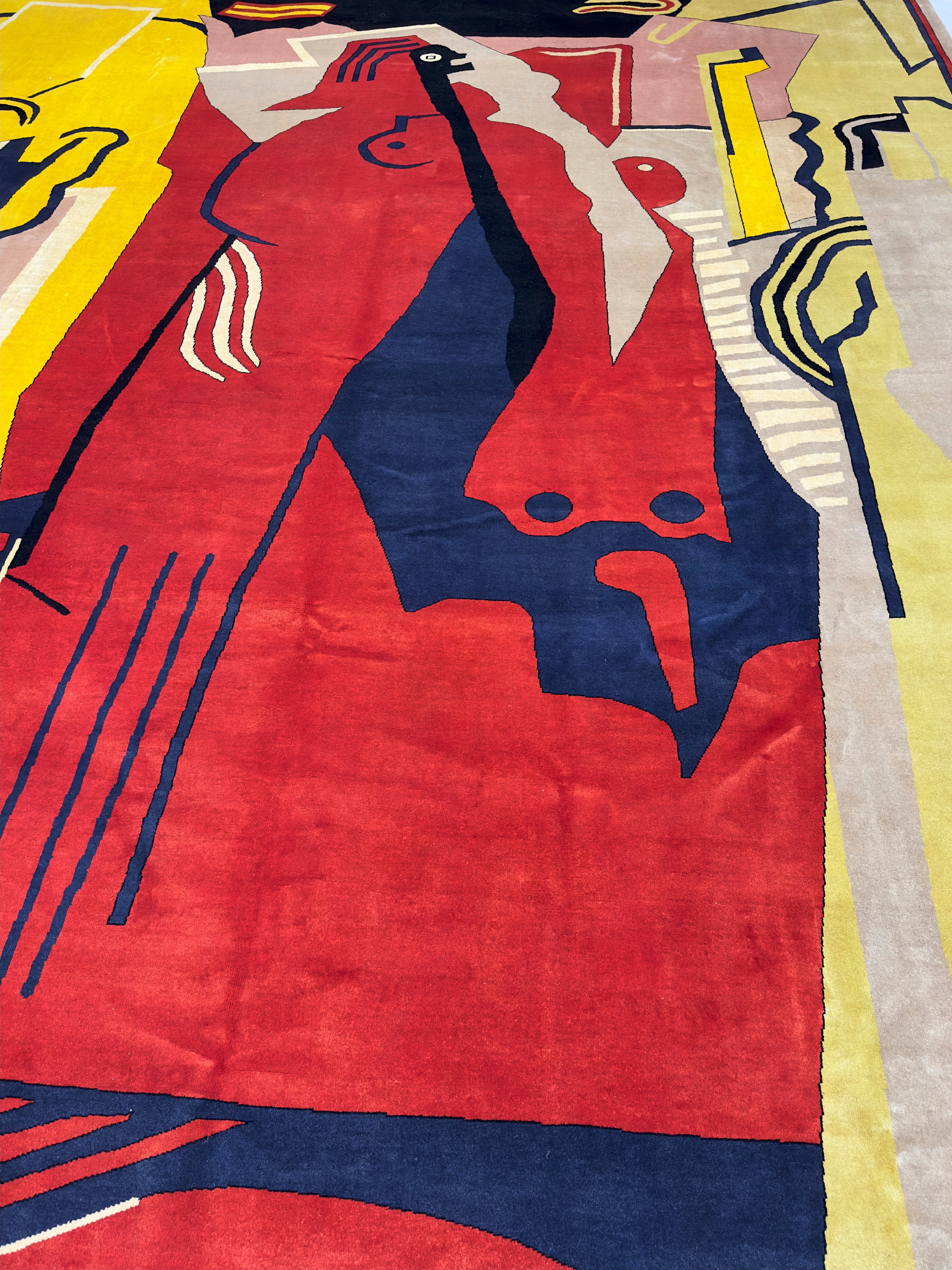 French Artistic Rug by Albert Gleizes 11' 6'' x 14' 7''