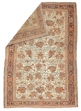 Antique  Heriz Serapi Unusual Design Rug 7'9" x 11'1''