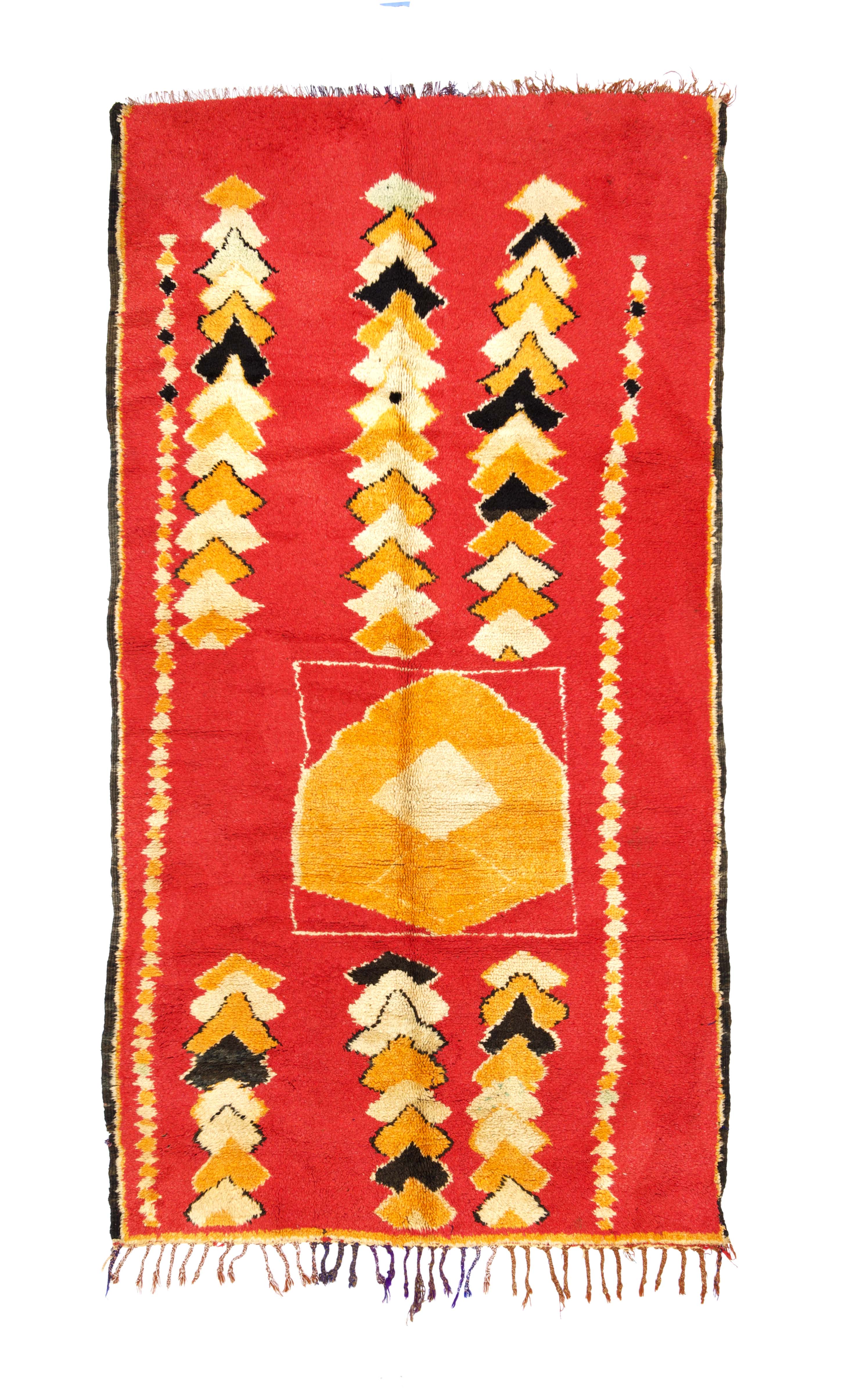 Vintage Moroccan Rug 4'7" x 8' 5''