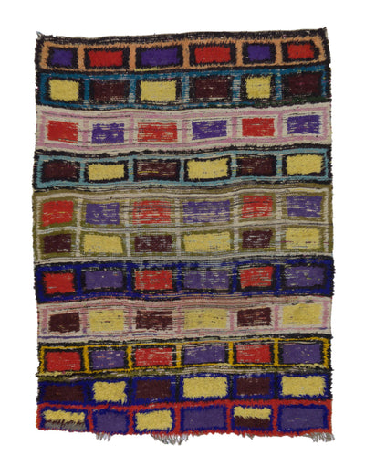 Mid Century Moroccan Rug 4' 11