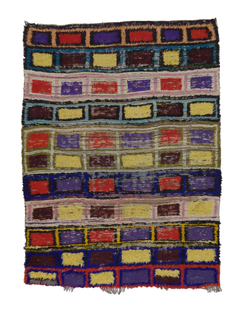 Mid Century Moroccan Rug 4' 11