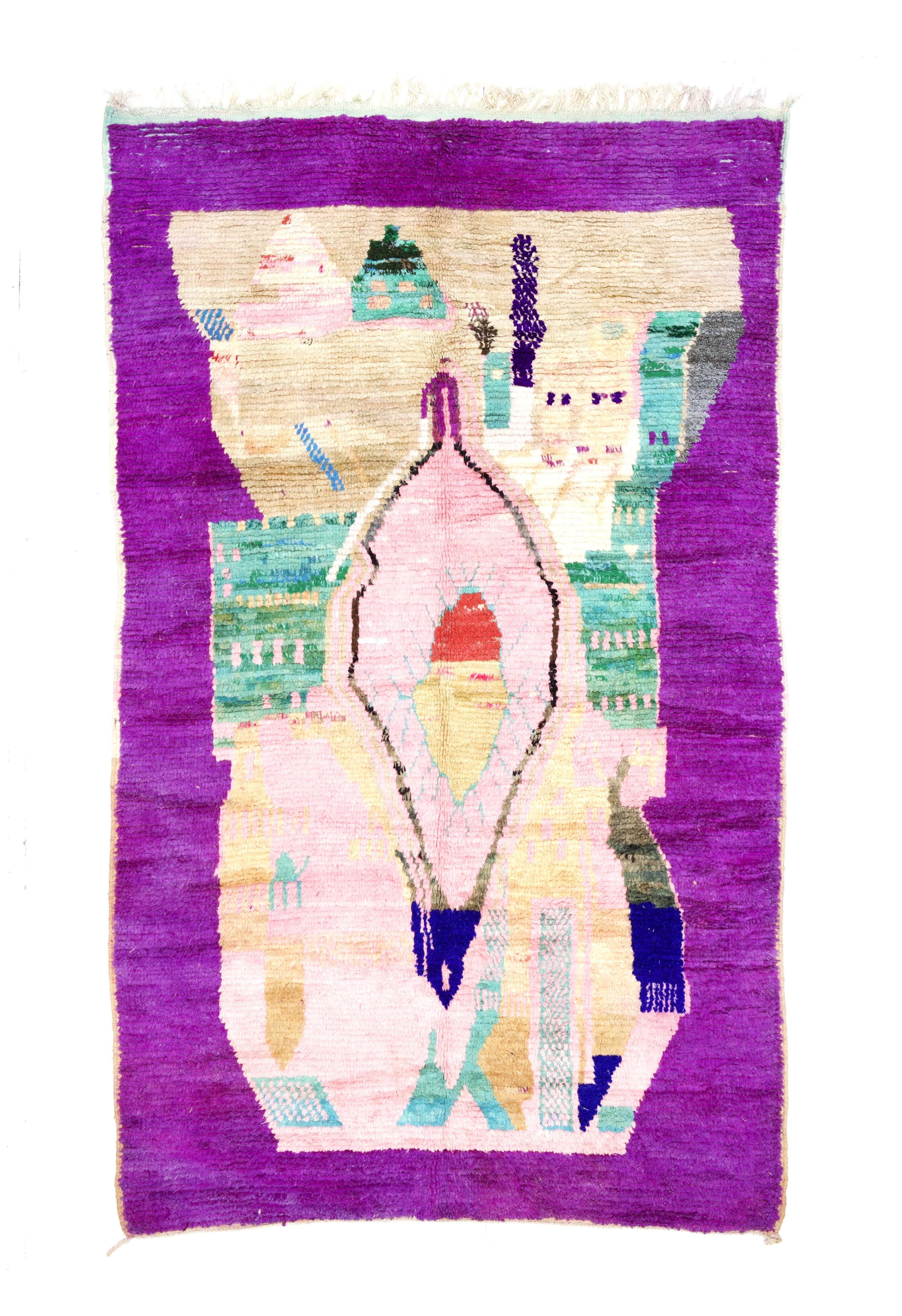 Vintage Moroccan Rug 5'8" x 9' 7''