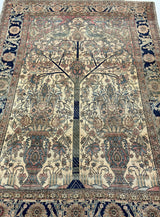 Antique Mohtasham Kashan Rug 3'11" x 6' 2"
