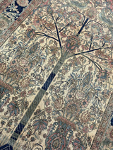 Antique Mohtasham Kashan Rug 3'11" x 6' 2"