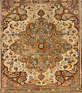 Extremely Fine and Rare Antique  Silk Heriz Rug 3'11" x 5' 10"