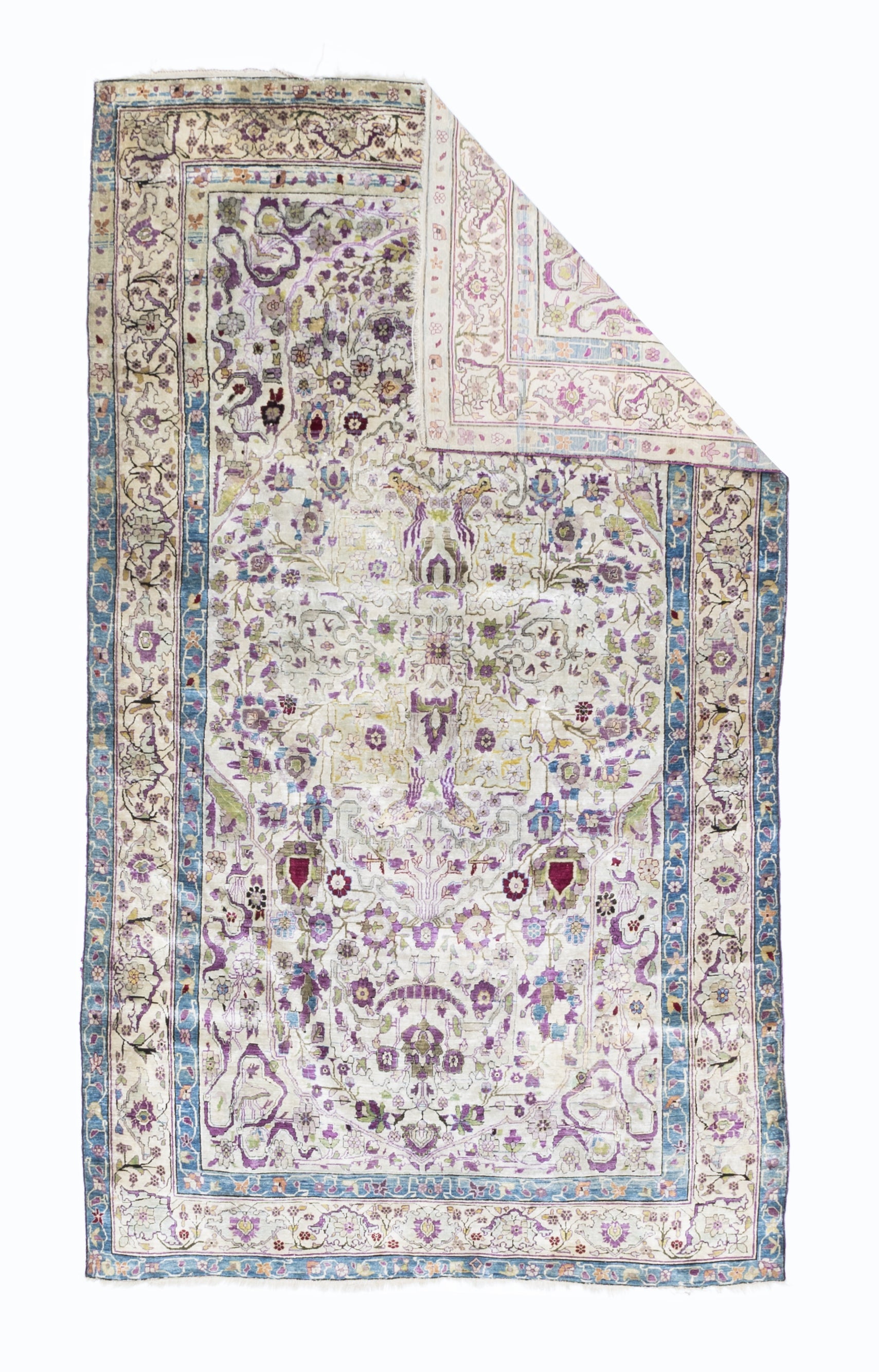 Antique Silk  Rug 3' 11" x 6' 11"