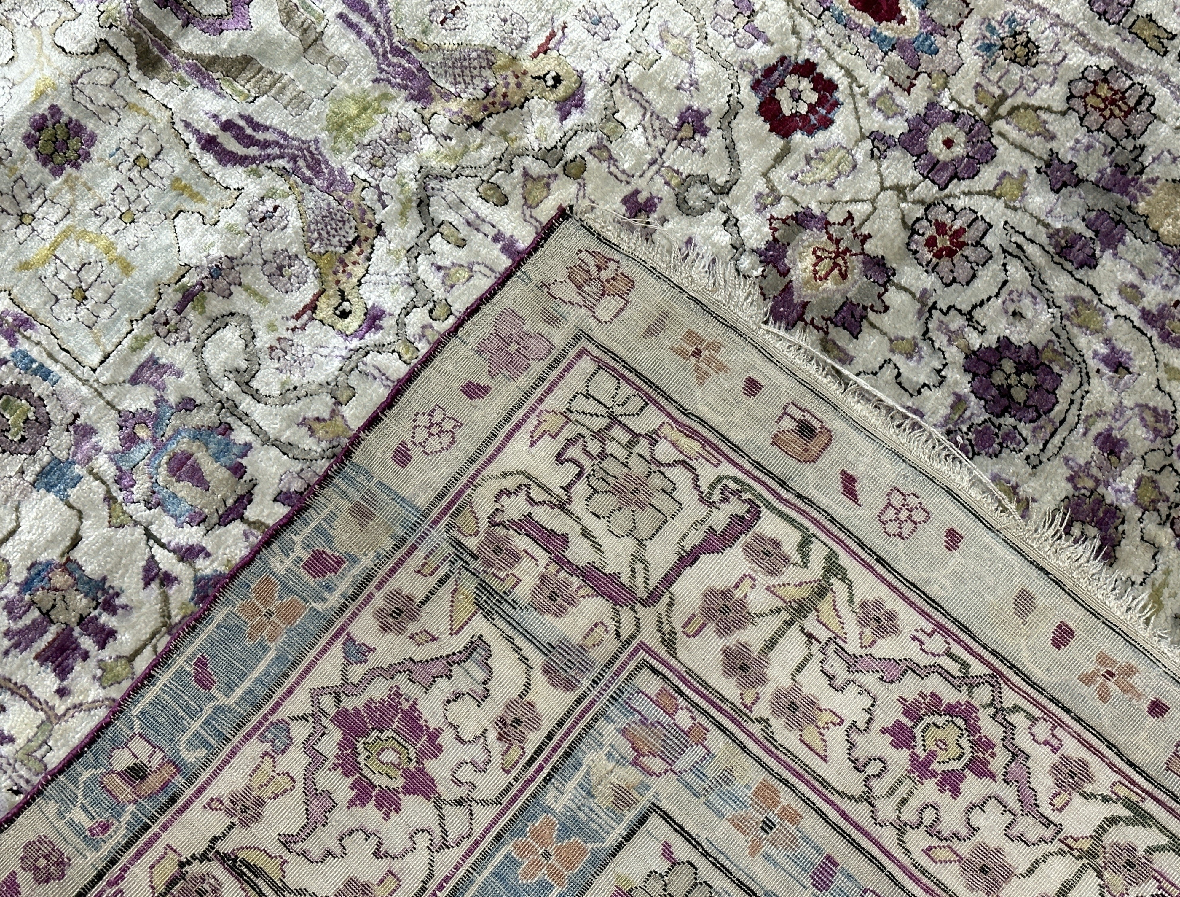 Antique Silk  Rug 3' 11" x 6' 11"