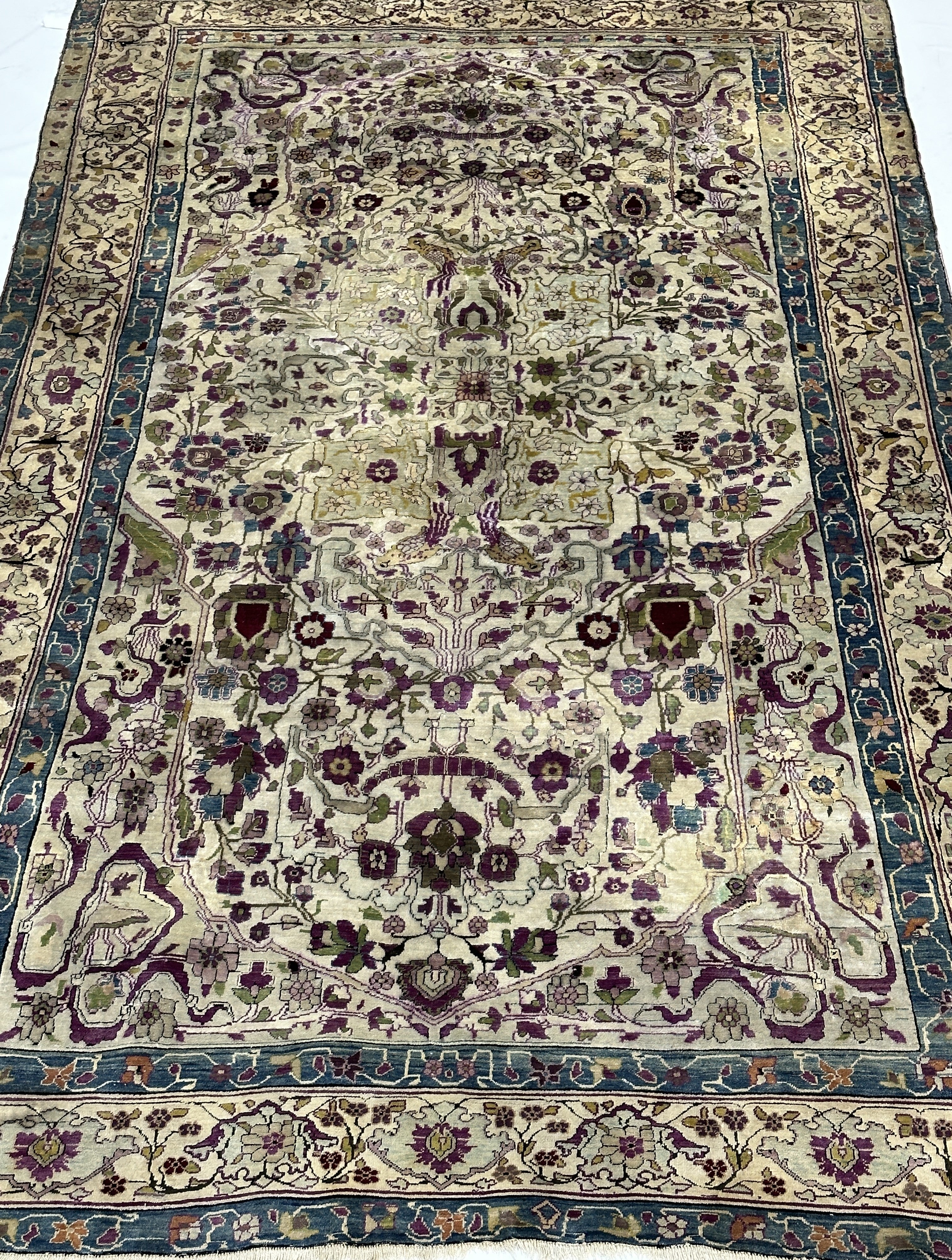 Antique Silk  Rug 3' 11" x 6' 11"