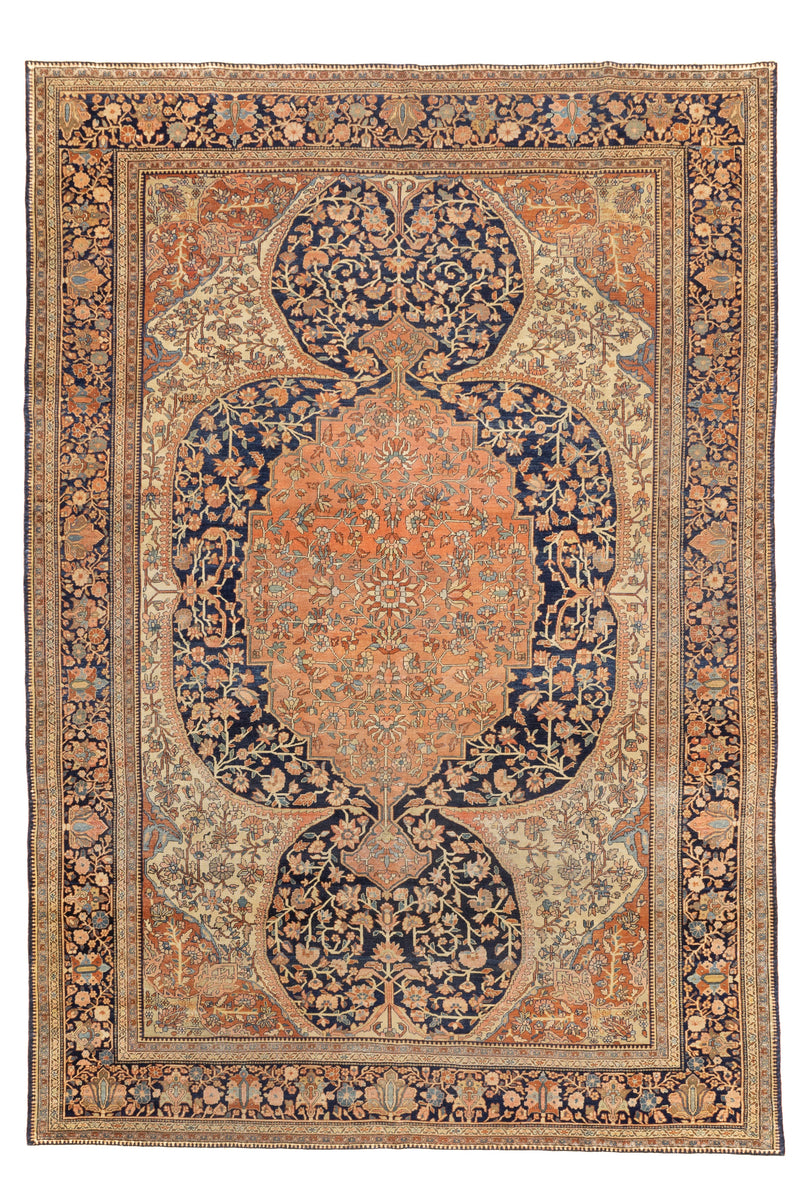 Antique  Farahan Sarouk Rug 9' 4