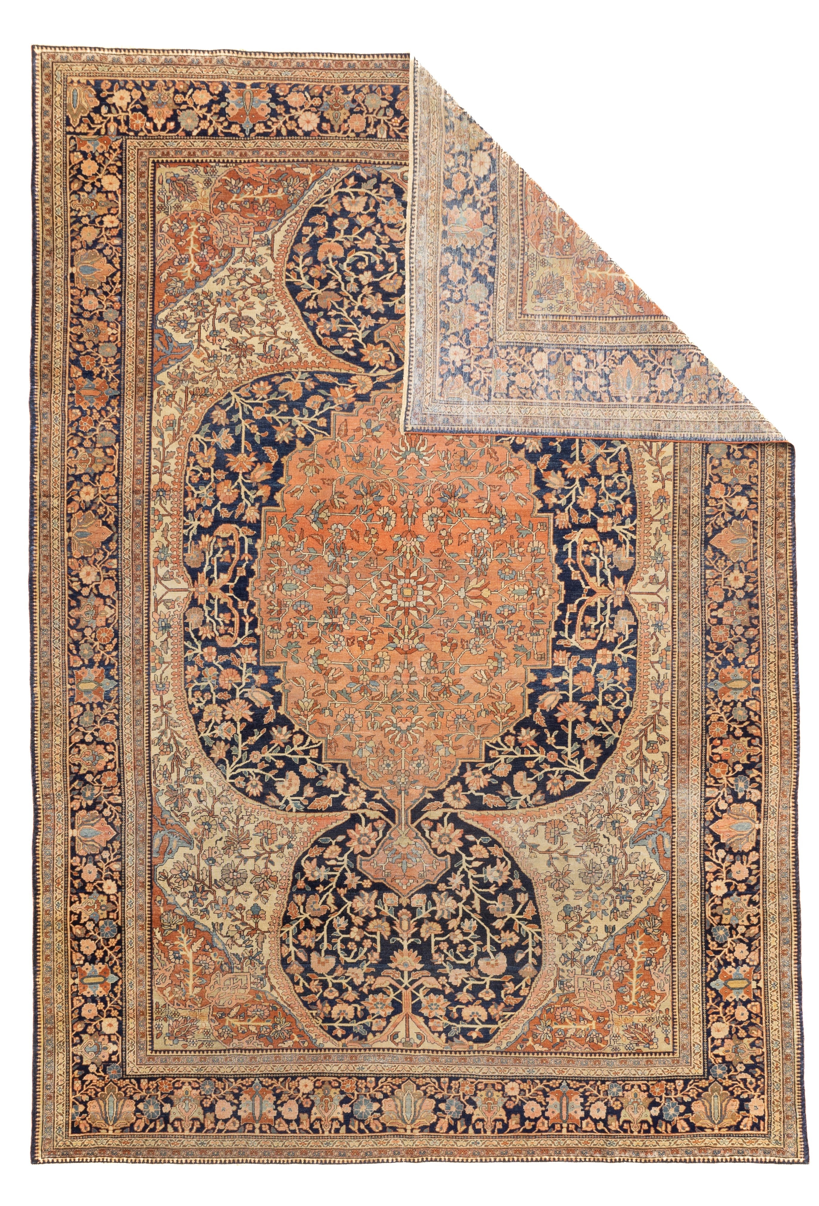 Antique  Farahan Sarouk Rug 9' 4" x 12' 1"