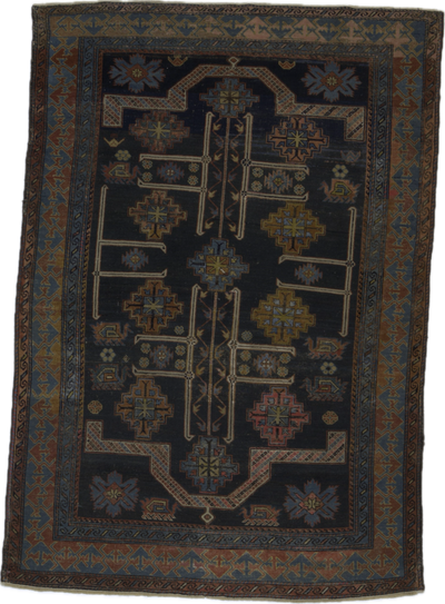 Antique Caucasian Kuba Shrivan Rug 4'1