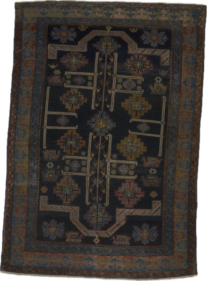Antique Caucasian Kuba Shrivan Rug 4'1