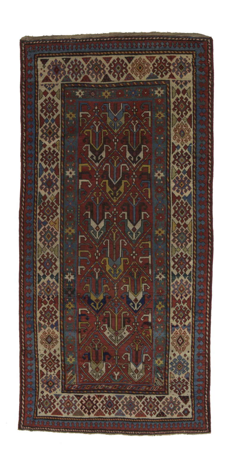 Antique Caucasian Rug 3'8