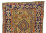 Antique Caucasian Kuba Shirvan Rug 3' 9'' x 9' 1''