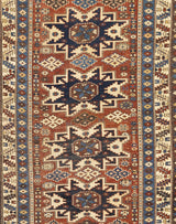 Antique Caucasian Lezgi Rug 3'7" x 5' 2"