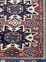 Antique Caucasian Lezgi Rug 3'7" x 5' 2"