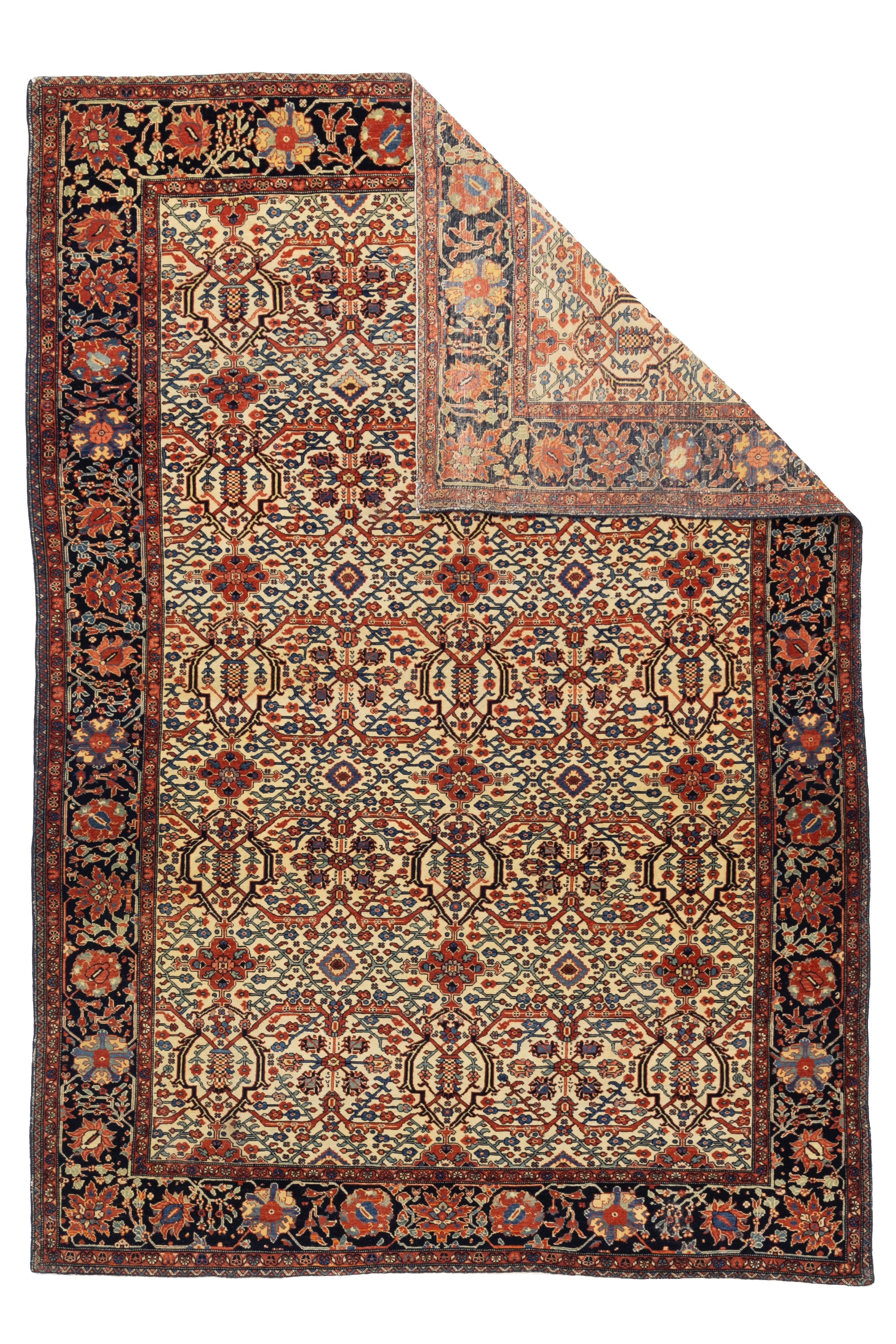 Fine Antique Farahan Sarouk Rug 4'6" x 6' 6"