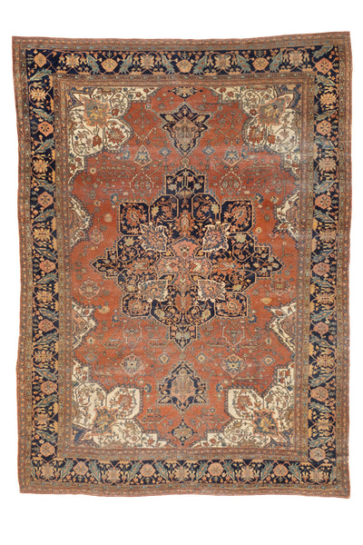 Antique  Farahan Sarouk Rug 8' 5'' x 11' 6''