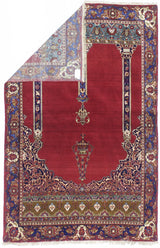 Antique Silk Kashan One of Pair Rug 4'3" x 6' 8"