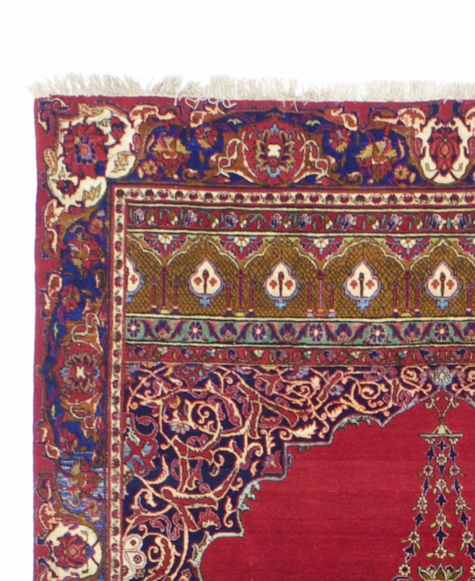 Antique Silk Kashan One of Pair Rug 4'3" x 6' 8"
